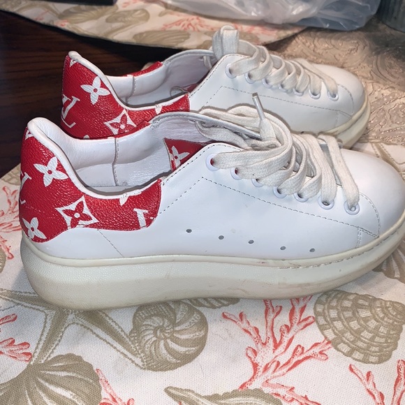 COPY faux- Alexander McQueen x LV design -Supreme sneakers 6.5 ..37 - Picture 2 of 13